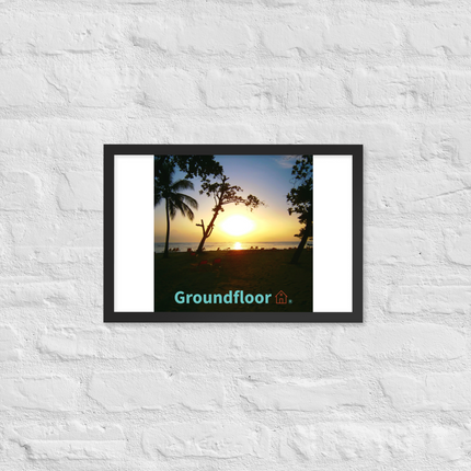 Beautiful Sea View Framed photo paper poster with Groundfloor with House Logo