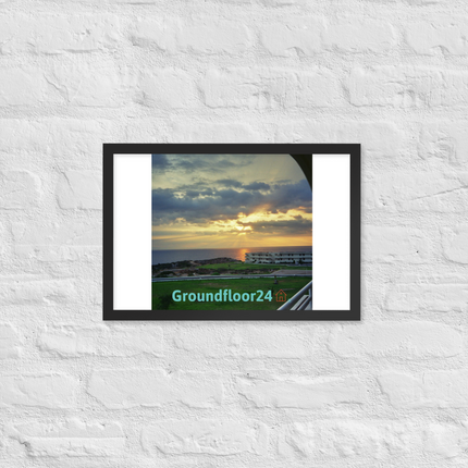 Natural View Framed photo paper poster with Groundfloor24 with House Logo
