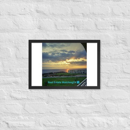 Natural View Framed photo paper poster with realestatematching24 with key Logo