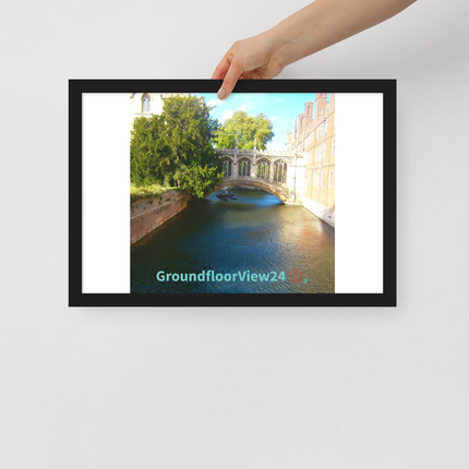 Beautiful Canel Framed photo paper poster with groundfloorview24 with House Logo