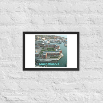 Nice City Framed photo paper poster with Groundfloor24 with House Logo