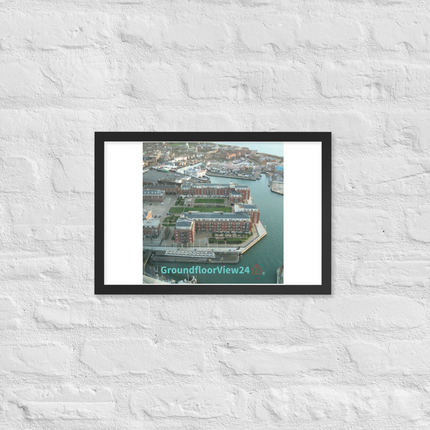 Nice City Framed photo paper poster with groundfloorview24 with House Logo