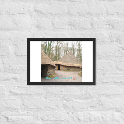 Village Charm Framed photo paper poster with groundfloorview24 with House Logo
