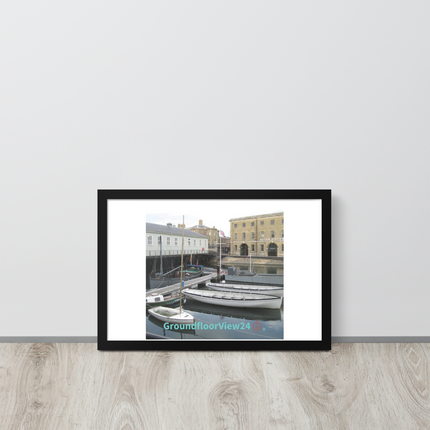 Boat on Water Framed photo paper poster with groundfloorview24 with House Logo