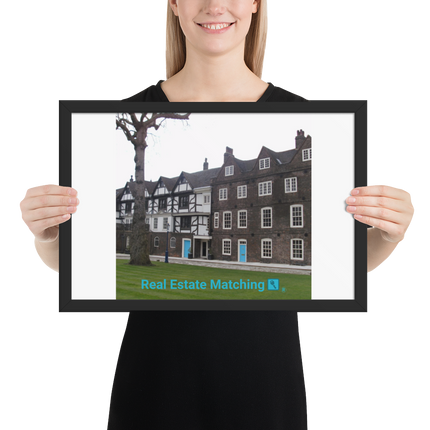 Beautiful Palace Framed photo paper poster with realestatematching with key Logo
