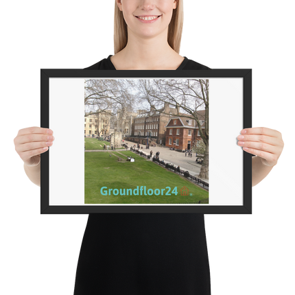 Beautiful Park Framed photo paper poster with Groundfloor24 with House Logo