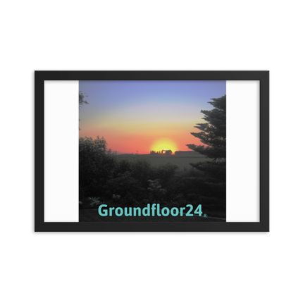 Beautiful Sunset Sinari Framed photo paper poster with Groundfloor24 without House Logo