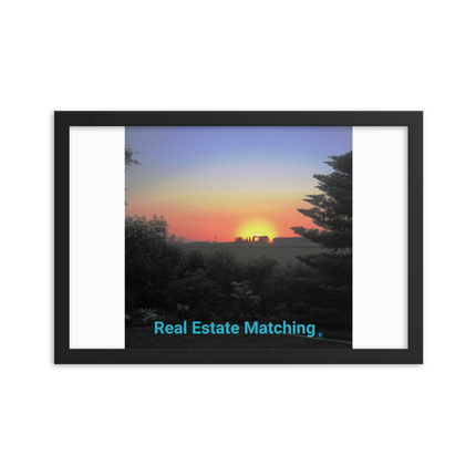 Beautiful Sunset Sinari Framed photo paper poster with realestatematching without key Logo