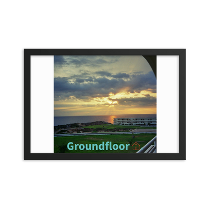 Natural View Framed photo paper poster with Groundfloor with House Logo