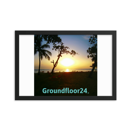 Beautiful Sea View Framed photo paper poster with Groundfloor24 without House Logo