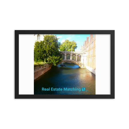 Beautiful Canel Framed photo paper poster with realestatematching with key Logo