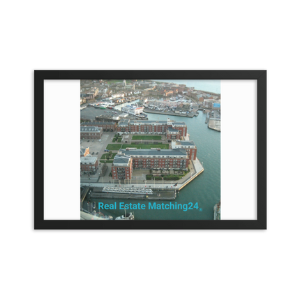 Nice City Framed photo paper poster with realestatematching24 without key Logo