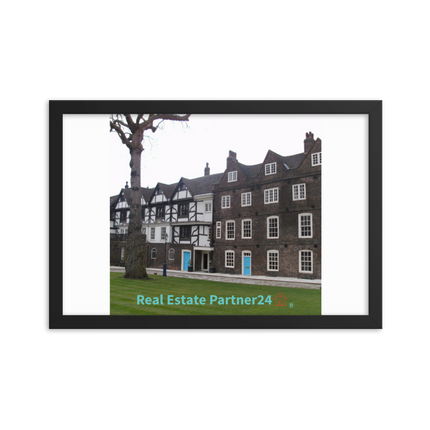 Beautiful Palace Framed photo paper poster with realestatepartner24 with house Logo