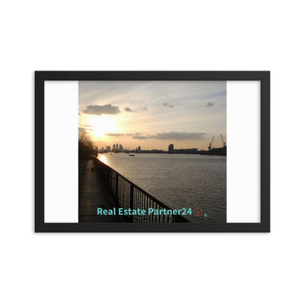 Awesome River View Framed photo paper poster with realestatepartner24 with house Logo