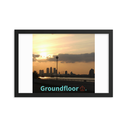 Majestic Sunset Framed photo paper poster with Groundfloor with House Logo