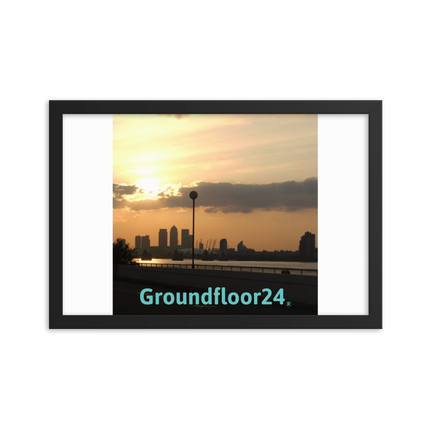 Majestic Sunset Framed photo paper poster with Groundfloor24 without House Logo