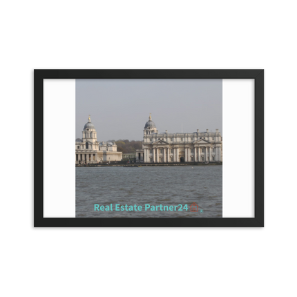 Riverside Beauty Framed photo paper poster with realestatepartner24 with house Logo