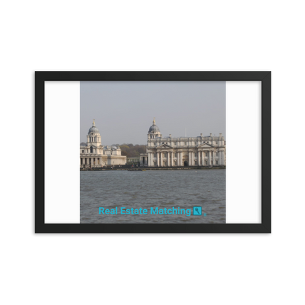 Riverside Beauty Framed photo paper poster with realestatematching with key Logo