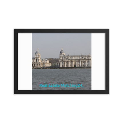 Riverside Beauty Framed photo paper poster with realestatematching24 without key Logo