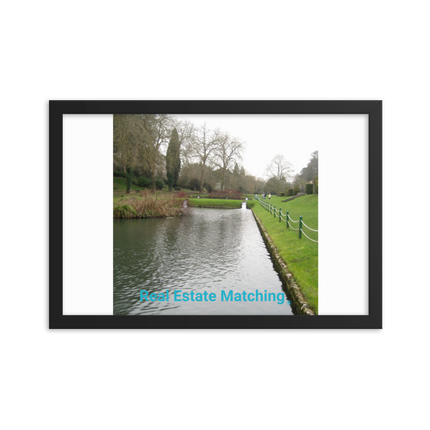 Lakeside Beauty Framed photo paper poster with realestatematching without key Logo