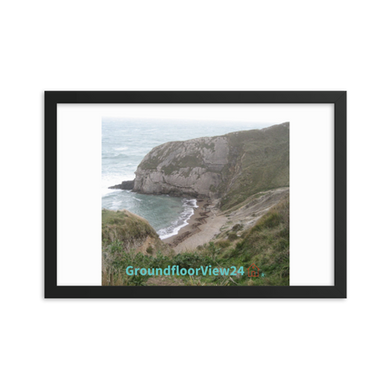 Sea & Hills Framed photo paper poster with groundfloorview24 with House Logo