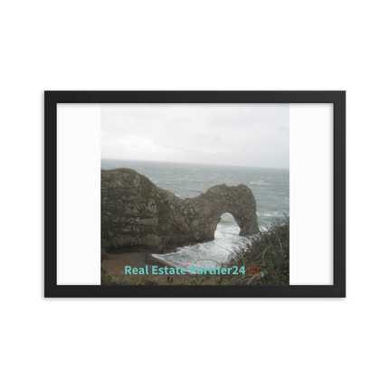 Coastal Escape Framed photo paper poster with realestatepartner24 with house Logo