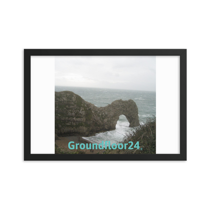 Coastal Escape Framed photo paper poster with Groundfloor24 without House Logo