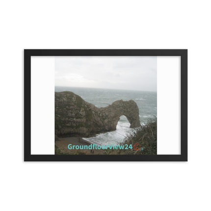 Coastal Escape Framed photo paper poster with groundfloorview24 with House Logo
