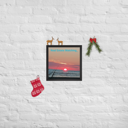 Beutiful Framed photo paper poster with Real Estate Matching Logo
