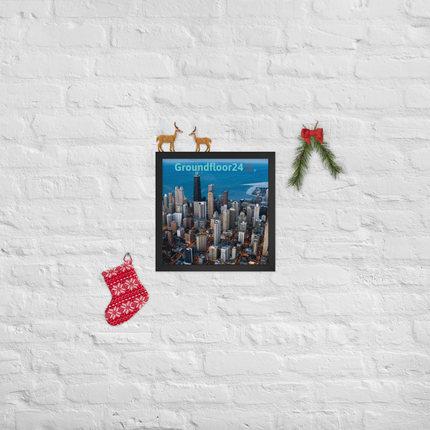 Beutiful Sinari Framed photo paper poster with Groundfloor24 Logo