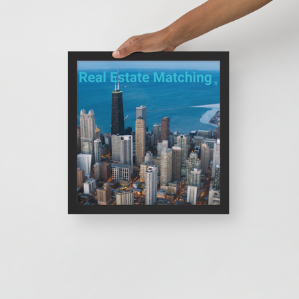 Beutiful Sinari Framed photo paper poster with Real Estate Matching Logo
