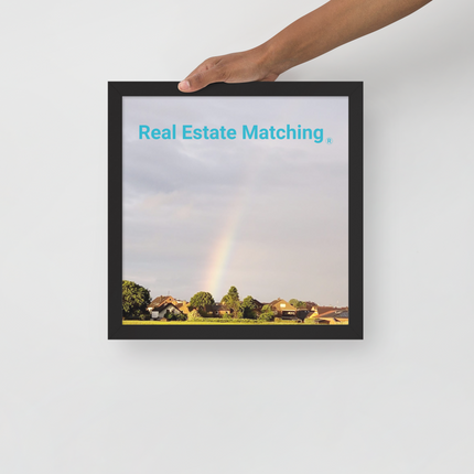 The Rainbow Sinari Framed photo paper poster with Real Estate Matching Logo