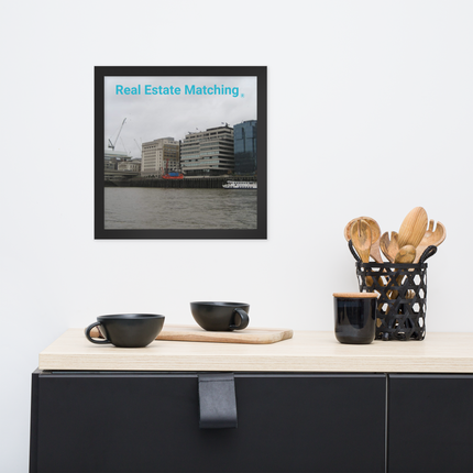 Beautiful Place Framed photo paper poster with Real Estate Matching Logo