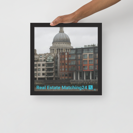 St. Paul's Cathedral Framed photo paper poster with Real Estate Matching24 Logo
