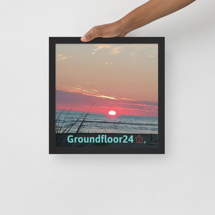 Beutiful Framed photo paper poster with Groundfloor24 Logo