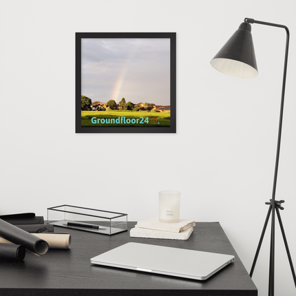 The Rainbow Sinari Framed photo paper poster with Groundfloor24 Logo