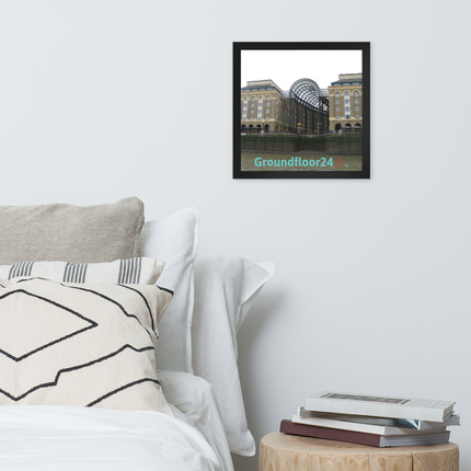 Hay's Galleria Framed photo paper poster with Groundfloor24 Logo