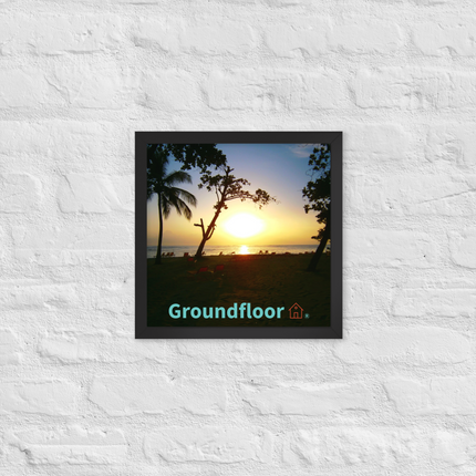 Beautiful Sea View Framed photo paper poster with Groundfloor with House Logo