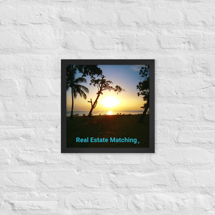 Beautiful Sea View Framed photo paper poster with realestatematching without key Logo