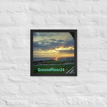 Natural View Framed photo paper poster with Groundfloor24 with House Logo