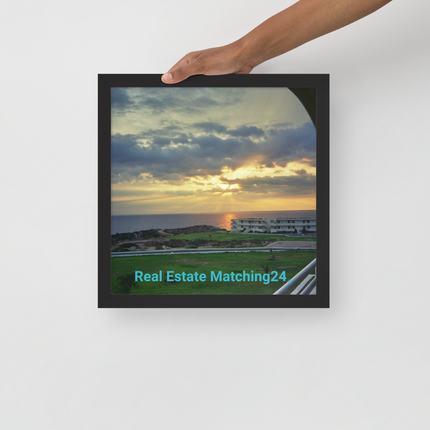 Natural View Framed photo paper poster with realestatematching24 without key Logo