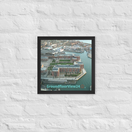 Nice City Framed photo paper poster with groundfloorview24 with House Logo