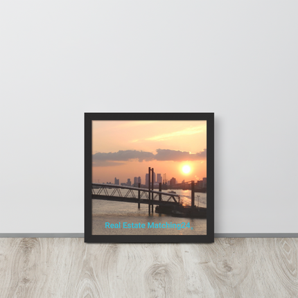 Evening Glow Framed photo paper poster with realestatematching24 without key Logo