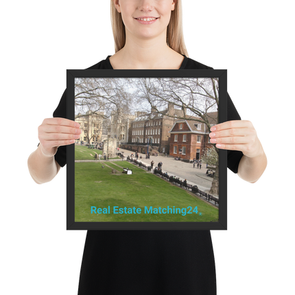 Beautiful Park Framed photo paper poster with realestatematching24 without key Logo