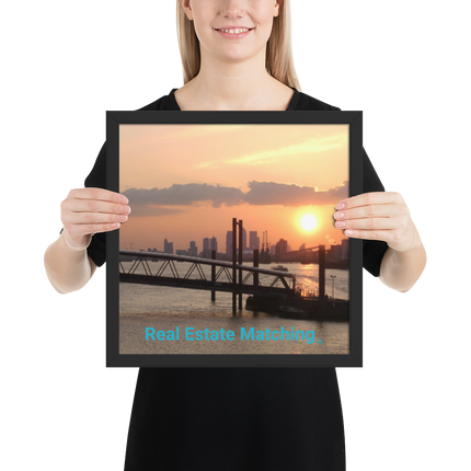 Evening Glow Framed photo paper poster with realestatematching without key Logo