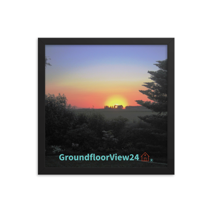 Beautiful Sunset Sinari Framed photo paper poster with groundfloorview24 with House Logo