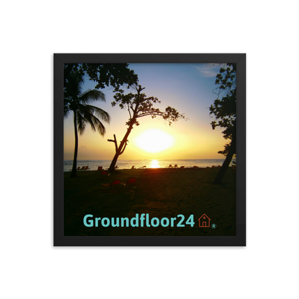 Beautiful Sea View Framed photo paper poster with Groundfloor24 with House Logo