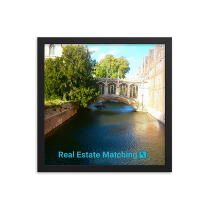 Beautiful Canel Framed photo paper poster with realestatematching with key Logo