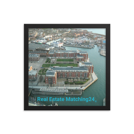 Nice City Framed photo paper poster with realestatematching24 without key Logo