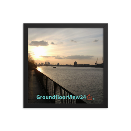 Awesome River View Framed photo paper poster with groundfloorview24 with House Logo